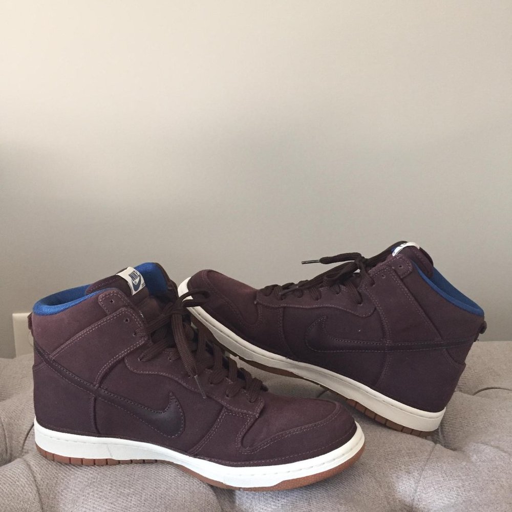 Nike Dunk High Premium Deep Burgundy Brown Size 11 - Picture 2 of 12